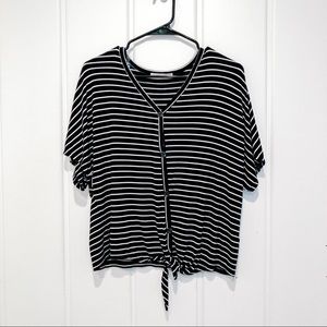 Boutique striped tie shirt